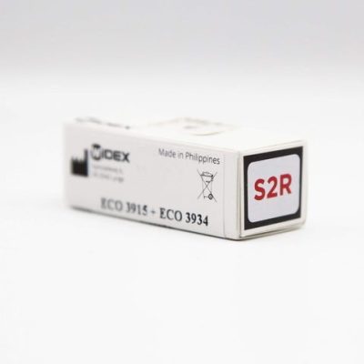 A white box labeled S2R on the end, with VIDEX and